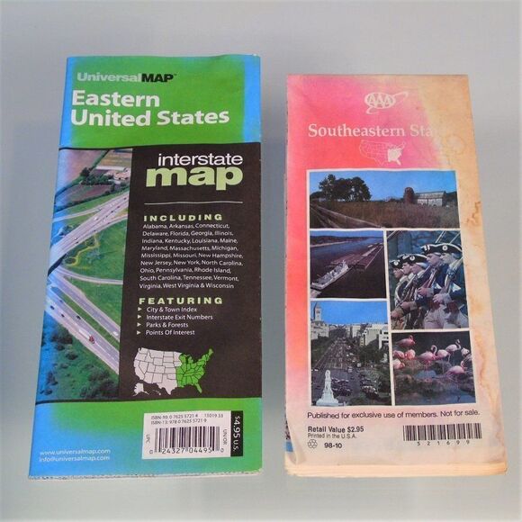 Highway Maps 4 Vintage Fold Out Maps - Picture 3 of 12